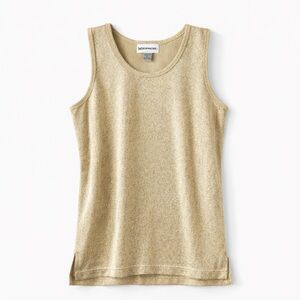 Closet Clear Out - Bob Mackie | Vintage Elevated Basic Metallic Knit Tank Size S